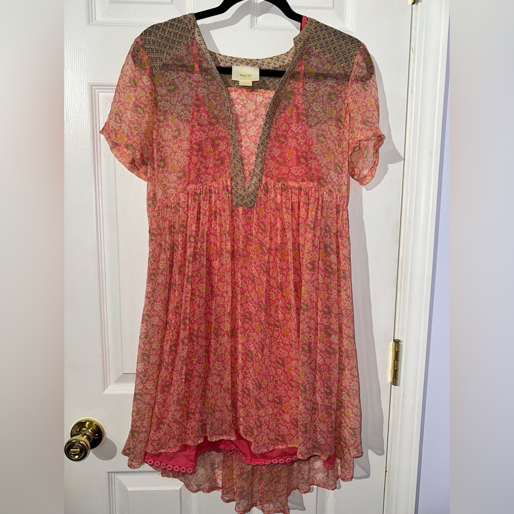 Maeve Pink and Yellow Floral Dress (0)